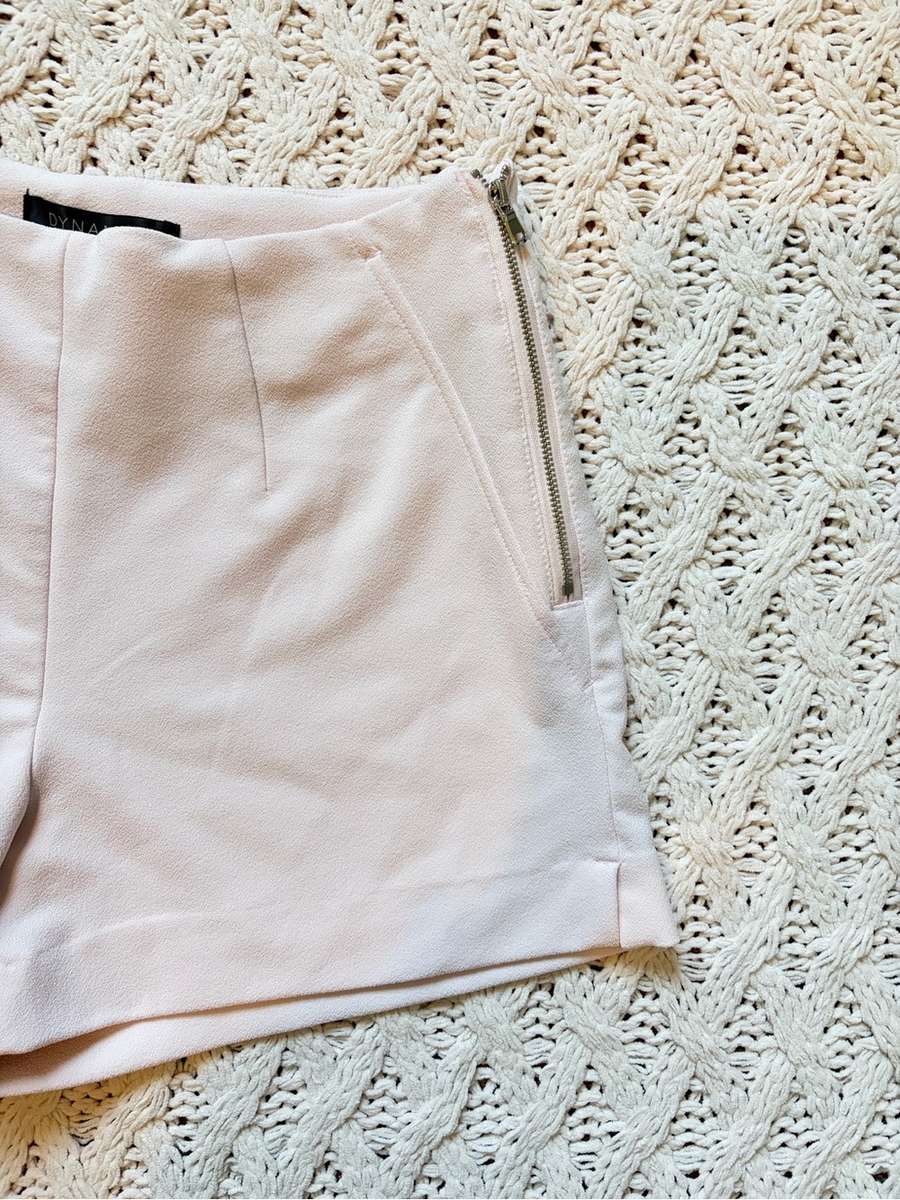 Dynamite High Waist Dress Shorts - Side Zip Baby Pink - Size Small - Picture 2 of 4